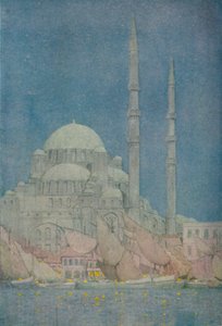 La Mezquita de Yeni-Valide-Jamissi, Constantinopla, 1913 de Jules Guerin