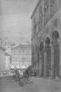 El Palacio del Rector y la Plaza Pública en Ragusa de Jules Guerin