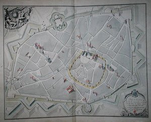 Plano de las murallas de la ciudad vieja y nueva de Dijon