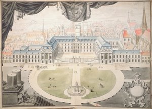 Proyecto de restauración del Palacio de los Duques de Borgoña en Dijon, 1698 de Jules Hardouin Mansart