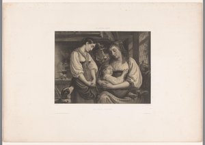 Madre con hijo herido disparado
Le petit blessé (título en el objeto)
Artistas suizos (título de la serie)
Les artistes Suisses (título de la serie en el objeto) de Jules Hébert