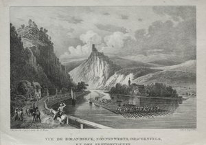 Vista de Rolandseck, Nonnenwerth, Drachenfels y Siebenbirge de Jules Jean Baptiste de Joly