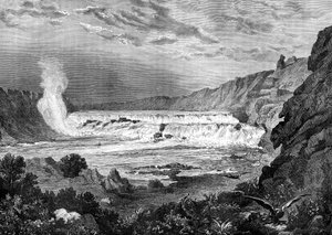 Grand Falls, río Missouri, EE.UU., siglo XIX