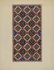 Alfombra de botones, c. 1936