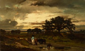 puesta de sol de Jules Louis Dupré