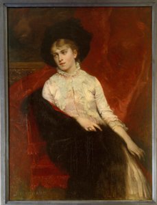 Retrato de Jeanine Dumas Davy de la Pailleterie (1867-1943) hija de Alexandre Dumas hijo y esposa de Ernest Hauterive Pintura de Jules Louis Machard (1839-1900) siglo XIX Villers Cotterets. Museo Alexandre Dumas de Jules Louis Machard