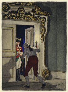 Ilustración para las memorias de Casanova (litografía en color) de Jules Marie Auguste Leroux