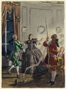 Ilustración para las memorias de Casanova (litografía en color)