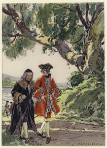 Ilustración para las memorias de Casanova (litografía en color)