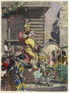Ilustración para las memorias de Casanova (litografía en color) de Jules Marie Auguste Leroux