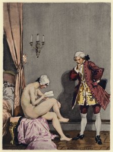 Ilustración para las memorias de Casanova (litografía en color) de Jules Marie Auguste Leroux