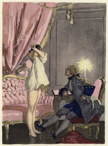 Ilustración para las memorias de Casanova (litografía en color) de Jules Marie Auguste Leroux