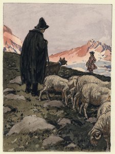 Ilustración para las memorias de Casanova (litografía en color) de Jules Marie Auguste Leroux