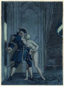 Ilustración para las memorias de Casanova (litografía en color) de Jules Marie Auguste Leroux