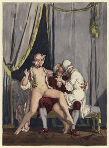 Ilustración para las memorias de Casanova (litografía en color)