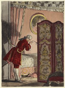 Ilustración para las memorias de Casanova (litografía en color) de Jules Marie Auguste Leroux