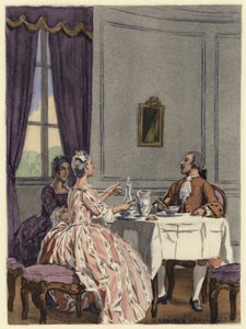 Ilustración para las memorias de Casanova (litografía en color) de Jules Marie Auguste Leroux