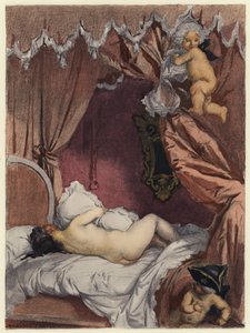 Ilustración para las memorias de Casanova (litografía en color) de Jules Marie Auguste Leroux