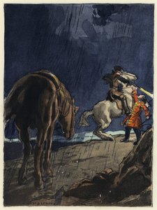 Ilustración para las memorias de Casanova (litografía en color) de Jules Marie Auguste Leroux