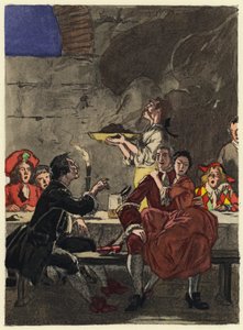 Ilustración para las memorias de Casanova (litografía en color) de Jules Marie Auguste Leroux
