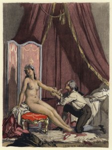 Ilustración para las memorias de Casanova (litografía en color) de Jules Marie Auguste Leroux