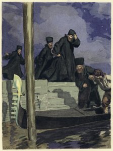 Ilustración para las memorias de Casanova (litografía en color) de Jules Marie Auguste Leroux