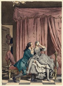 Ilustración para las memorias de Casanova (litografía en color) de Jules Marie Auguste Leroux