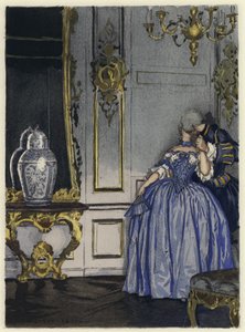 Ilustración para las memorias de Casanova (litografía en color) de Jules Marie Auguste Leroux