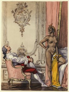 Ilustración para las memorias de Casanova (litografía en color) de Jules Marie Auguste Leroux