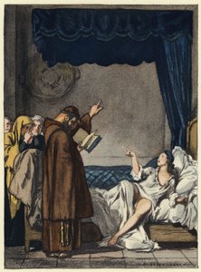 Ilustración para las memorias de Casanova (litografía en color) de Jules Marie Auguste Leroux