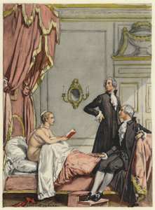 Ilustración para las memorias de Casanova (litografía en color) de Jules Marie Auguste Leroux