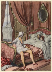 Ilustración para las memorias de Casanova (litografía en color) de Jules Marie Auguste Leroux