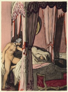 Ilustración para las memorias de Casanova (litografía en color) de Jules Marie Auguste Leroux