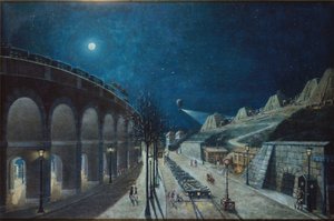 Viaducto y bastión de Point-du-Jour 35, marzo de 1870 de Jules Mary