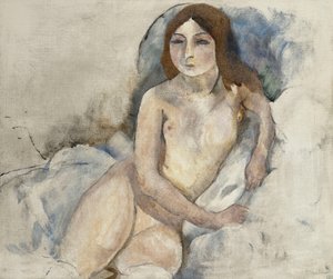 Chica rubia posando, 1912