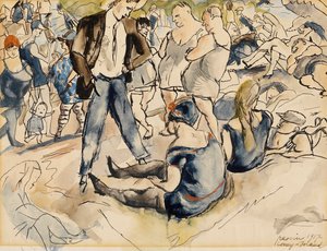 Figuras en la Playa, Coney Island, 1917 de Jules Pascin