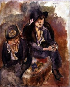 Hermine David y un Amigo de Jules Pascin