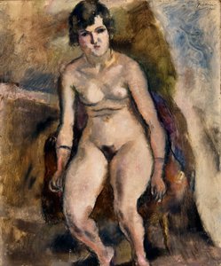 Desnudo sentado en una silla