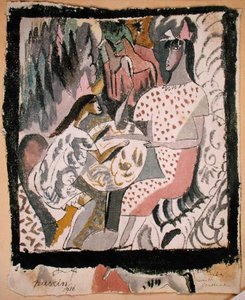 Dos mujeres en una mesa circular, Carolina del Sur de Jules Pascin