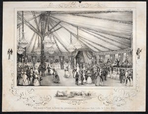 Fiesta dada en Tívoli en favor de los pensionistas de la antigua lista civil el 3 de junio de 1840
