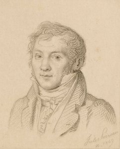 Retrato del violinista y compositor Louis-Luc Loiseau de Persuis 1769-1819, 1849 de Jules Porreau