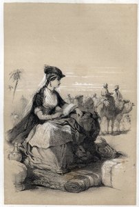 Retrato de Lady Mary (Marie) Wortley Montagu (Wortley-Montagu) (26 de mayo de 1689 - 21 de agosto de 1762), escritora británica. de Jules and Raunheim Hermann David