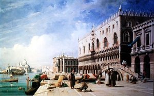 El muelle, Venecia de Jules Romain Joyant