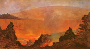 Volcán en Hawái, 1888