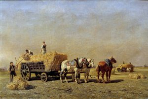 Los segadores (detalle) de Jules Veyrassat