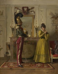 Partida para la revisión, c.1876 de Jules Worms
