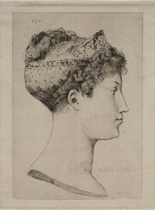 Marie Louise de perfil, 1860 de Jules de Goncourt