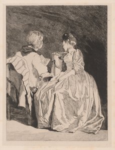 La lectura de Jules de Goncourt, after Jean Honoré Fragonard