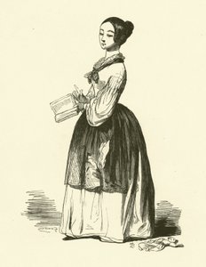 La institutriz (grabado) de Jules pseudonym for Gagne Jacques (after) Gagniet