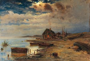 Estado de ánimo vespertino en la costa del Mar Báltico, 1907 de Juli Julievich Klever